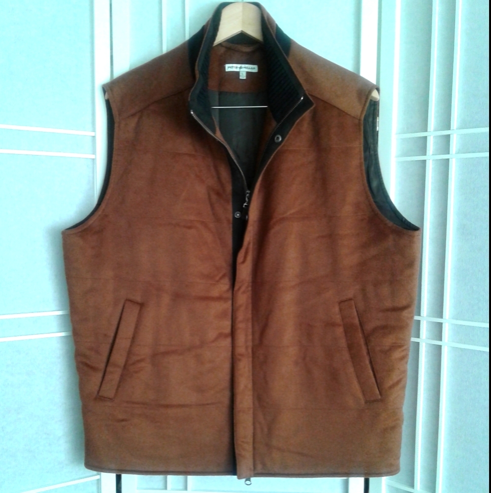 Peter Millar brown vest wool cashmere blend size L
